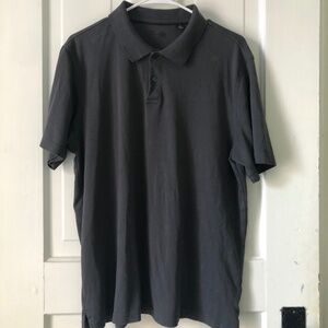 Tasso Elba Men’s Dark Gray Polo Golf Shirt, Size M Regular, 100% Supima Cotton
